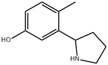 4-METHYL-3-(PYRROLIDIN-2-YL)PHENOL,1270343-49-1,结构式