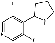 3,5-difluoro-4-(pyrrolidin-2-yl)pyridine,1270363-05-7,结构式