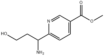 METHYL 6-(1-AMINO-3-HYDROXYPROPYL)PYRIDINE-3-CARBOXYLATE Structure
