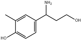 4-(1-AMINO-3-HYDROXYPROPYL)-2-METHYLPHENOL 结构式