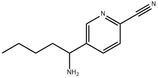 5-(1-AMINOPENTYL)PYRIDINE-2-CARBONITRILE Structure