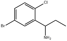 1-(5-Bromo-2-chlorophenyl)propan-1-amine 化学構造式