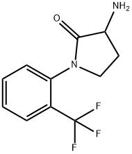 3-amino-1-[2-(trifluoromethyl)phenyl]pyrrolidin-2-one Struktur