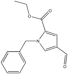 1-Benzyl-4-formyl-1H-pyrrole-2-carboxylic acid ethyl ester Struktur