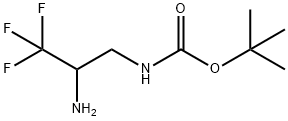 叔-丁基 N-(2-氨基-3,3,3-三氟丙基)氨基甲酯,1279818-32-4,结构式