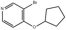 3-Bromo-4-(cyclopentoxy)pyridine 结构式