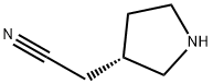 2-[(3S)-pyrrolidin-3-yl]acetonitrile 化学構造式