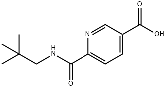 6-[(2,2-dimethylpropyl)carbamoyl]pyridine-3-carboxylic acid 化学構造式