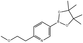 2-(2-methoxyethyl)-5-(4,4,5,5-tetramethyl-1,3,2-dioxaborolan-2-yl)pyridine Struktur