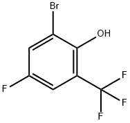 2-溴-4-氟-6-(三氟甲基)苯酚,130046-84-3,结构式