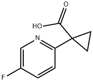 1-(5-fluoropyridin-2-yl)cyclopropanecarboxylic acid Struktur