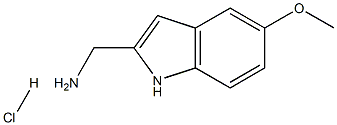 C-(5-Methoxy-1H-indol-2-yl)-methylamine hydrochloride 结构式