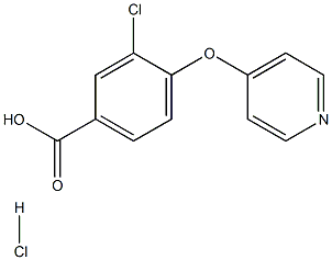 3-chloro-4-(pyridin-4-yloxy)benzoic acid hydrochloride 化学構造式