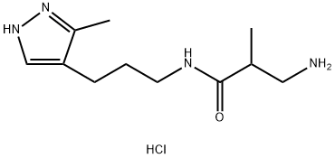 3-amino-2-methyl-N-[3-(3-methyl-1H-pyrazol-4-yl)propyl]propanamide dihydrochloride Structure