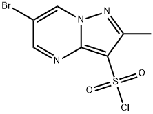 6-bromo-2-methylpyrazolo[1,5-a]pyrimidine-3-sulfonyl chloride Struktur