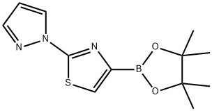 2-(1H-PYRAZOL-1-YL)THIAZOLE-4-BORONIC ACID PINACOL ESTER Structure