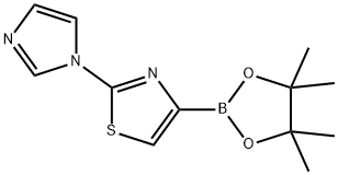 2-(1H-imidazol-1-yl)-4-(4,4,5,5-tetramethyl-1,3,2-dioxaborolan-2-yl)thiazole Struktur
