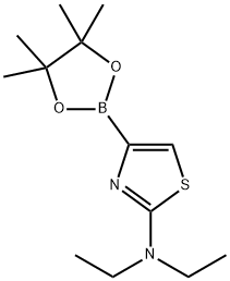 N,N-diethyl-4-(4,4,5,5-tetramethyl-1,3,2-dioxaborolan-2-yl)thiazol-2-amine Struktur