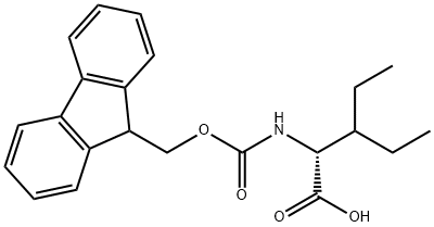 (R)-2-((((9H-芴-9-基)甲氧基)羰基)氨基)-3-乙基戊酸, 1310680-36-4, 结构式