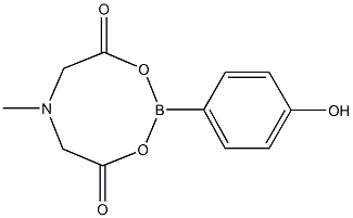 2-(4-Hydroxyphenyl)-6-methyl-1,3,6,2-dioxazaborocane-4,8-dione Structure