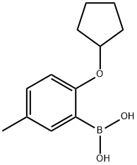 2-(环戊氧基)-5-甲基苯基]硼酸, 1313760-64-3, 结构式