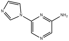 2-Amino-6-(imidazol-1-yl)pyrazine 化学構造式