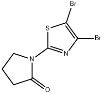 4,5-Dibromo-2-(pyrrolidinon-1-yl)thiazole Structure