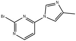 2-Bromo-4-(4-methylimidazol-1-yl)pyrimidine 结构式