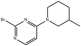 2-Bromo-4-(3-methylpiperidin-1-yl)pyrimidine Structure