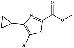 5-溴-4-环丙基-1,3-噻唑-2-羧酸甲酯, 1314354-12-5, 结构式