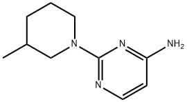 4-Amino-2-(3-methylpiperidino)pyrimidine 结构式
