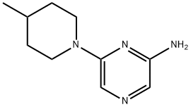 2-Amino-6-(4-methylpiperidin-1-yl)pyrazine Structure