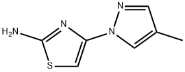 2-Amino-4-(4-methyl-1H-pyrazol-1-yl)thiazole Struktur