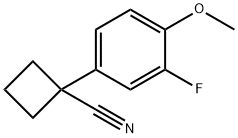 1-(3-Fluoro-4-methoxyphenyl)cyclobutanecarbonitrile 结构式