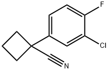 1-(3-Chloro-4-fluorophenyl)cyclobutanecarbonitrile Structure