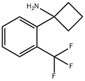 1-[2-(Trifluoromethyl)phenyl]cyclobutanamine 化学構造式