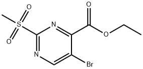 Ethyl 5-bromo-2-(methylsulfonyl)pyrimidine-4-carboxylate Structure