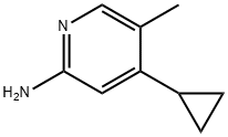 2-Amino-5-methyl-4-(cyclopropyl)pyridine 化学構造式