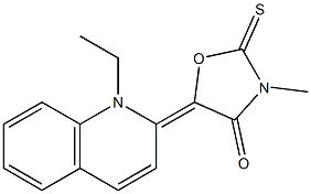 5-(1-ethyl-2(1H)-quinolinylidene)-3-methyl-2-thioxo-1,3-oxazolidin-4-one|