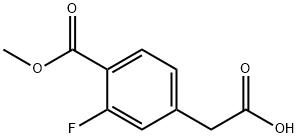 2-[3-fluoro-4-(methoxycarbonyl)phenyl]acetic acid Structure