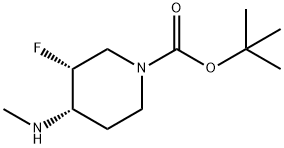 tert-butyl (3R,4S)-3-fluoro-4-(methylamino)piperidine-1-carboxylate 结构式