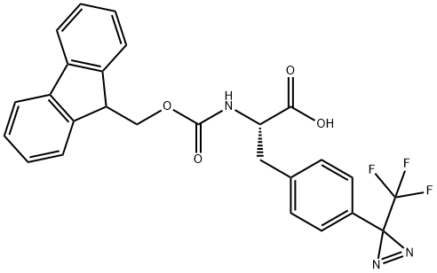 L-Phenylalanine, N-[(9H-fluoren-9-ylmethoxy)carbonyl]-4-[3-(trifluoromethyl)-3H-diazirin-3-yl]-,133342-64-0,结构式