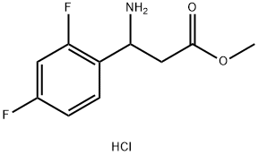 methyl 3-amino-3-(2,4-difluorophenyl)propanoate hydrochloride Struktur