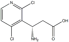 (S)-3-AMINO-3-(2,4-DICHLOROPYRIDIN-3-YL)PROPANOIC ACID,1334814-31-1,结构式