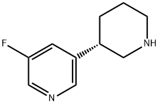 (S)-3-fluoro-5-(piperidin-3-yl)pyridine Structure