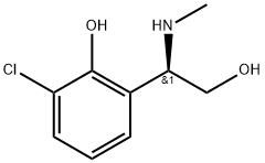 2-[(1R)-2-HYDROXY-1-(METHYLAMINO)ETHYL]-6-CHLOROPHENOL 结构式