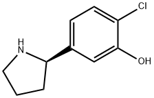 2-CHLORO-5-[(2R)-PYRROLIDIN-2-YL]PHENOL 结构式