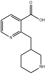 3-Pyridinecarboxylic acid, 2-(3-piperidinylmethyl)- Structure