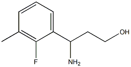 3-AMINO-3-(2-FLUORO-3-METHYLPHENYL)PROPAN-1-OL,1337338-56-3,结构式
