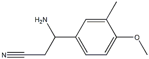 3-AMINO-3-(4-METHOXY-3-METHYLPHENYL)PROPANENITRILE Structure